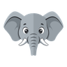 Logo der Kindertagespflege Funty, ein grauer Elefant